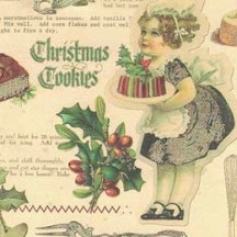 Old Fashioned Christmas Dinner Collage Paper ~ Kartos Italy